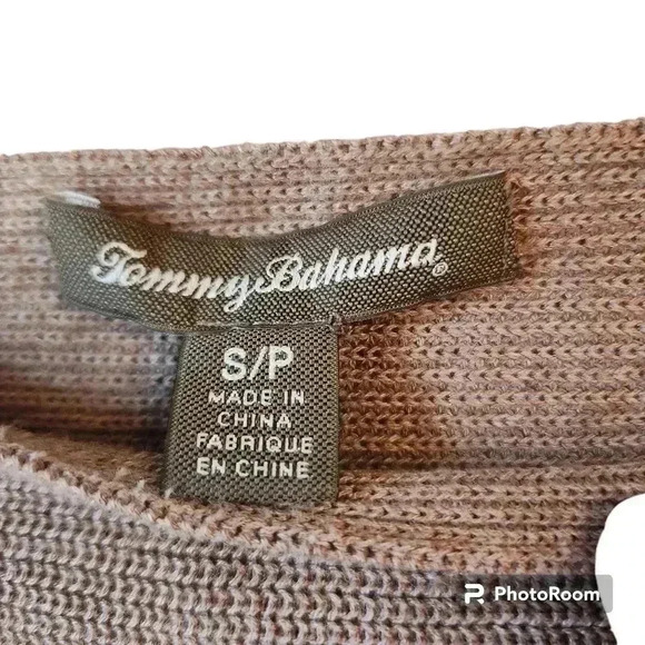 Tommy Bahama Sweater Pickford Ribbed Pullover Light Brown Size Small TW412369 - Picture 2 of 8
